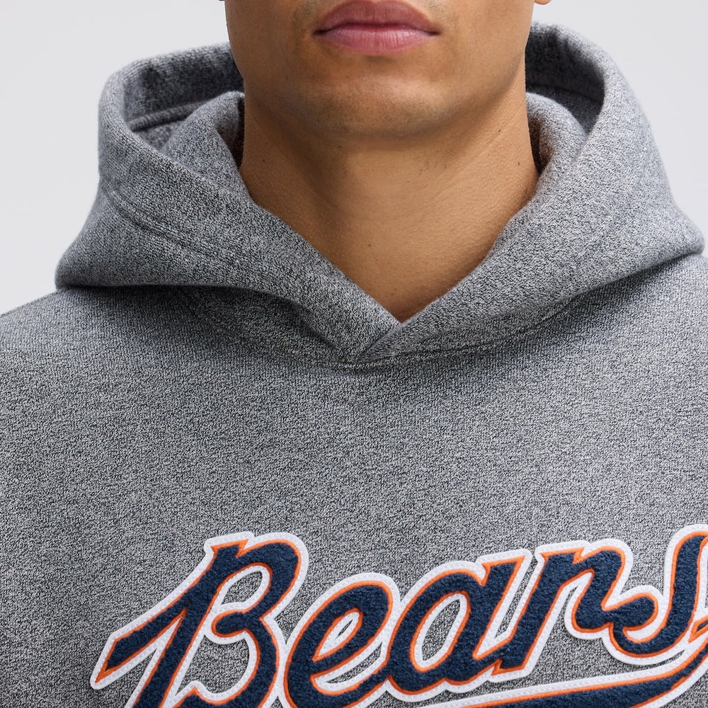 Chicago Bears IconicFleece Tipped Hoodie Athletic Heather Gray | Fanatics
