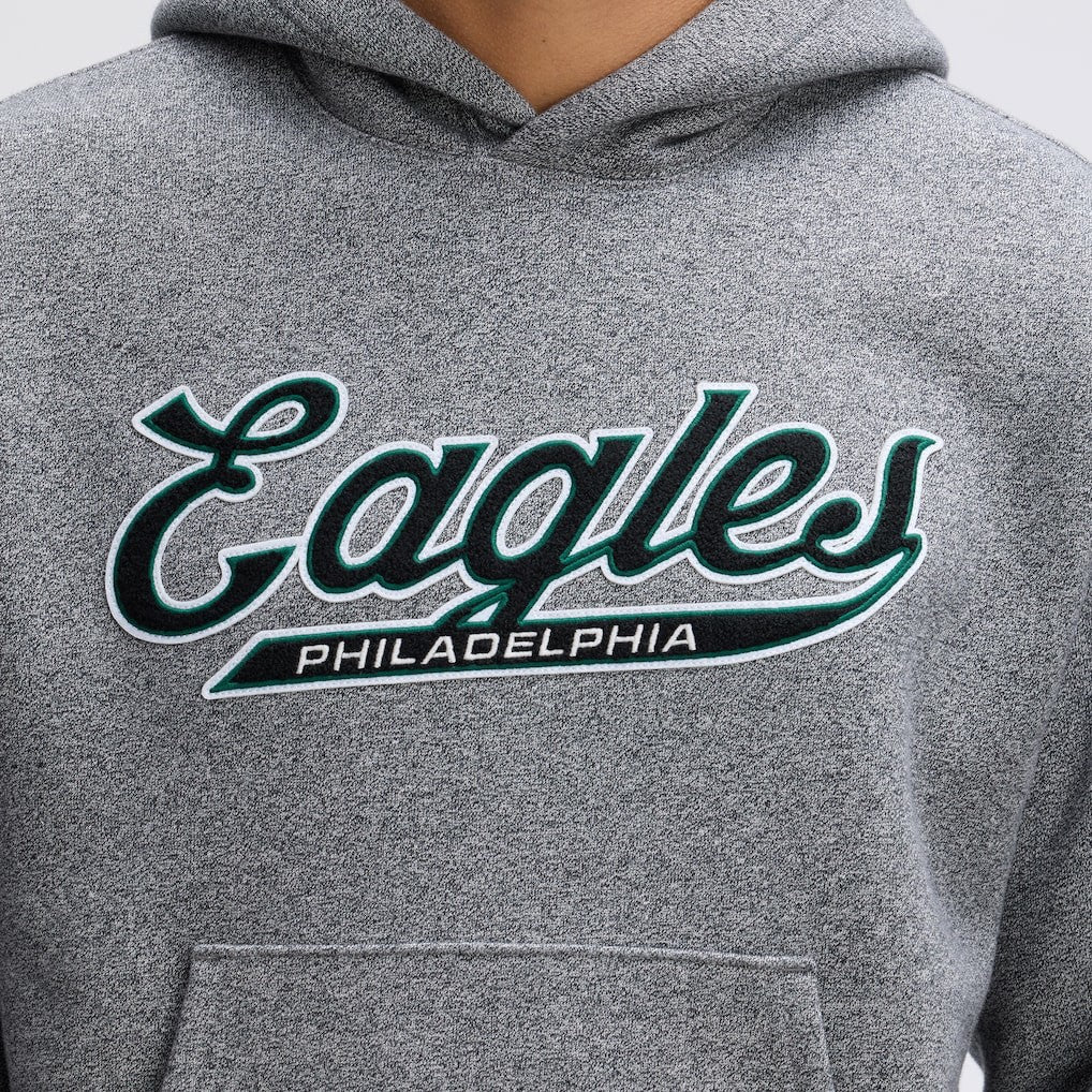 Philadelphia Eagles IconicFleece Tipped Hoodie Athletic Heather Gray | Fanatics