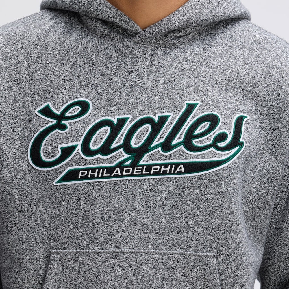 Philadelphia Eagles IconicFleece Tipped Hoodie Athletic Heather Gray | Fanatics