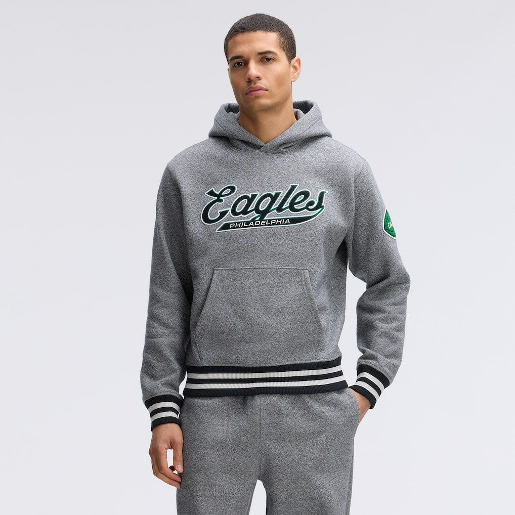 Philadelphia Eagles IconicFleece Tipped Hoodie Athletic Heather Gray | Fanatics