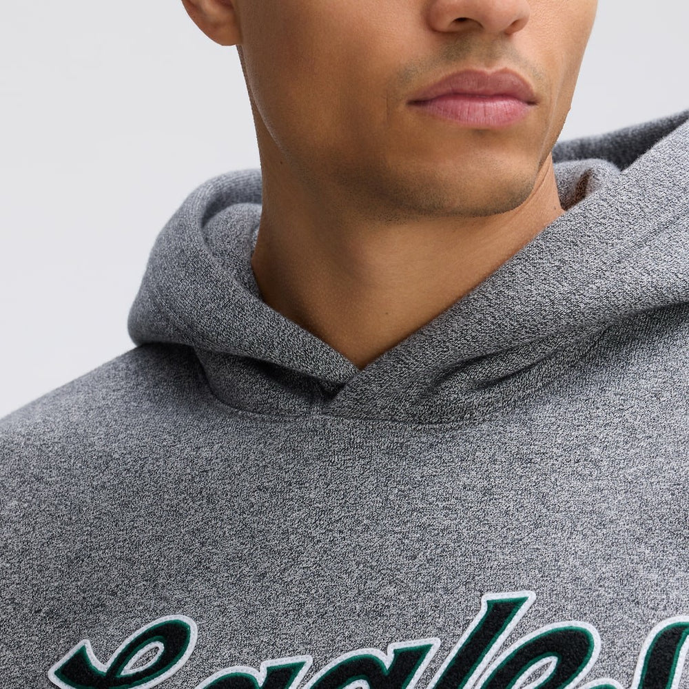 Philadelphia Eagles IconicFleece Tipped Hoodie Athletic Heather Gray | Fanatics