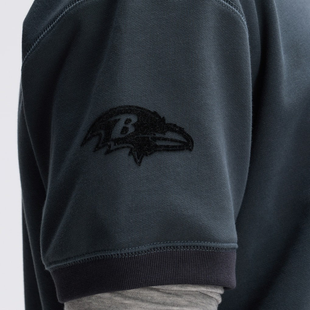 Baltimore Ravens IconicFleece Short Sleeve Sweatshirt Charcoal | Fanatics