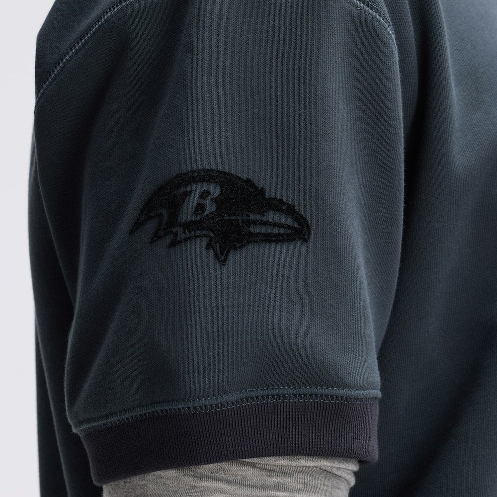 Baltimore Ravens IconicFleece Short Sleeve Sweatshirt Charcoal | Fanatics