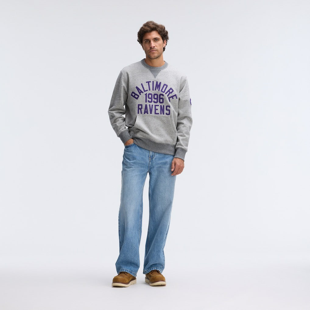 Baltimore Ravens IconicFleece Pocket Sweatshirt Heather Gray | Fanatics