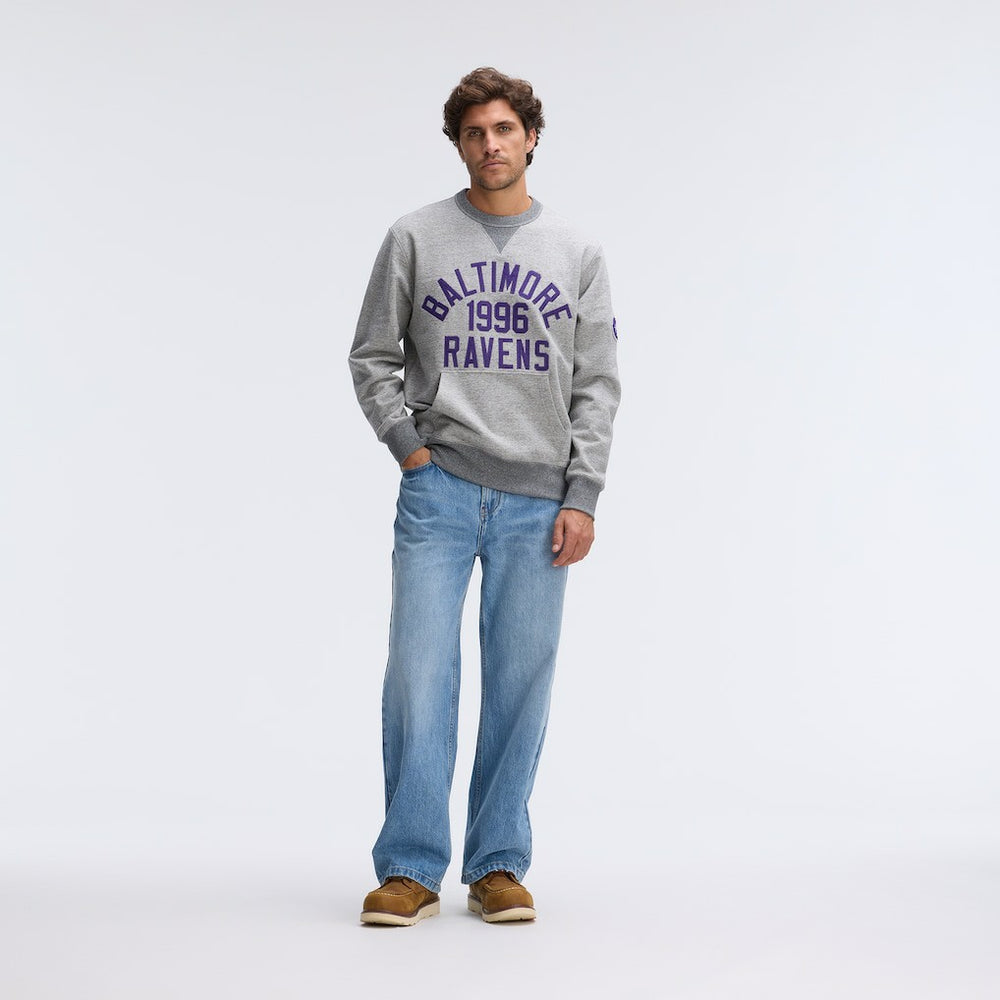 Baltimore Ravens IconicFleece Pocket Sweatshirt Heather Gray | Fanatics