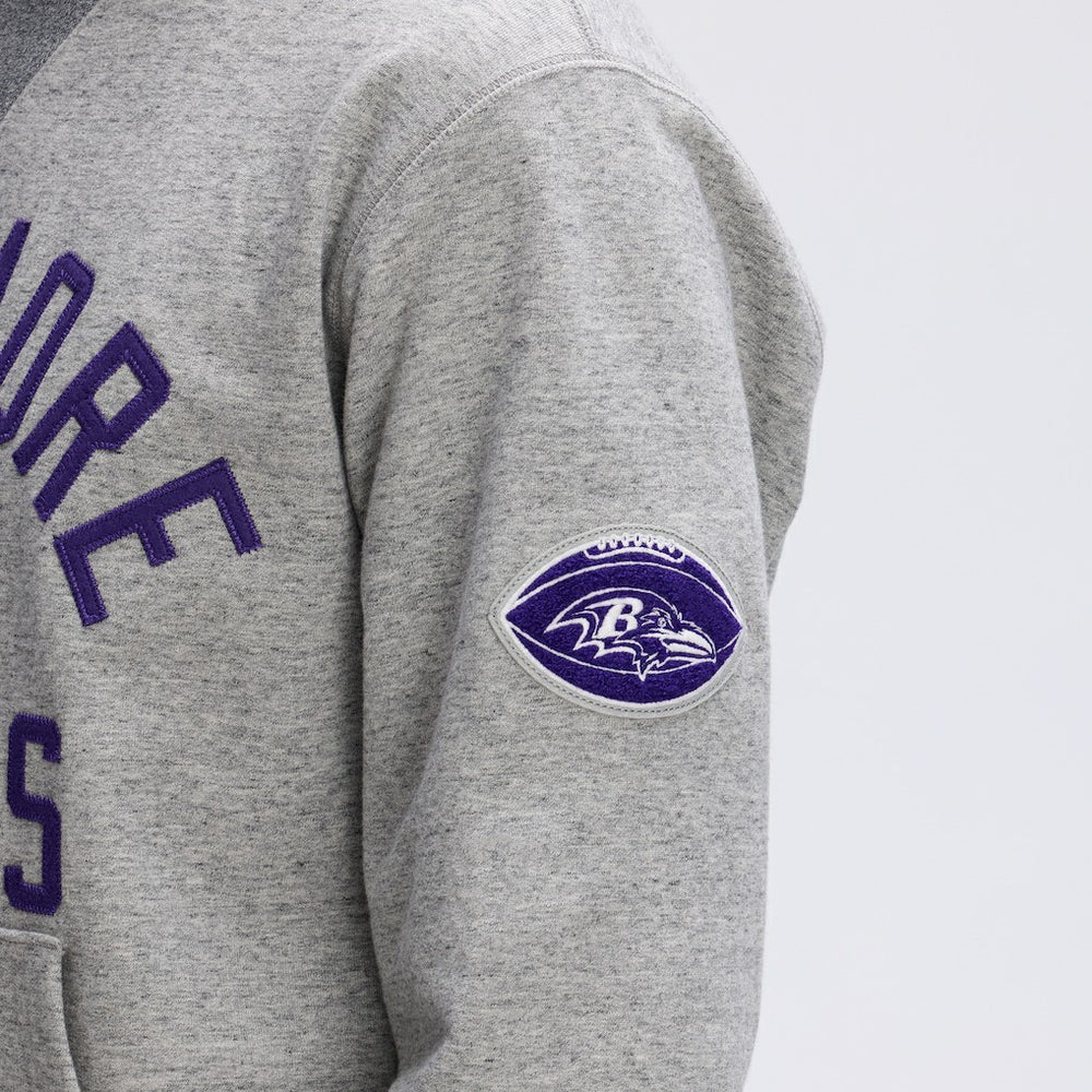 Baltimore Ravens IconicFleece Pocket Sweatshirt Heather Gray | Fanatics