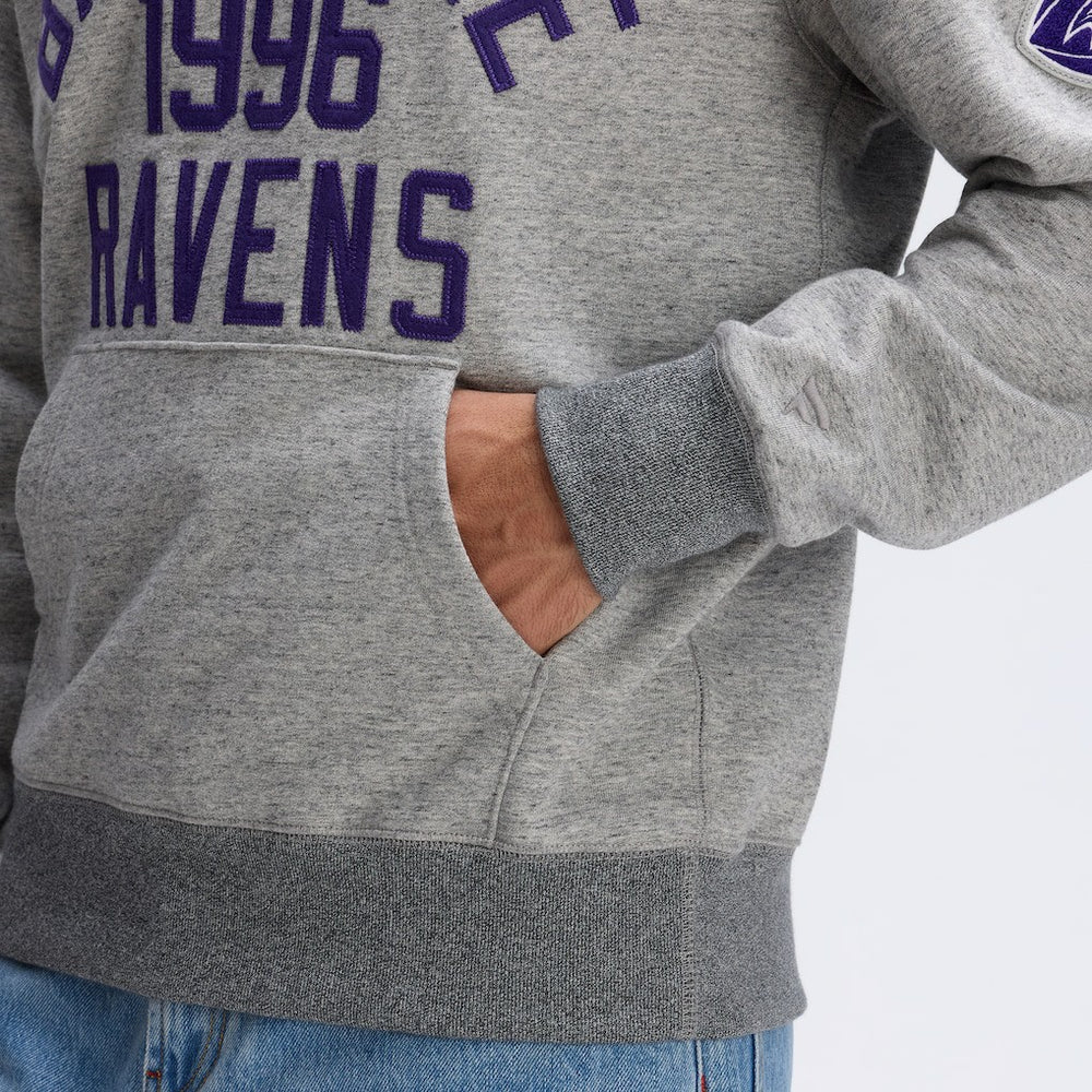 Baltimore Ravens IconicFleece Pocket Sweatshirt Heather Gray | Fanatics