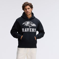 Baltimore Ravens IconicFleece Flocked Hoodie Black | Fanatics