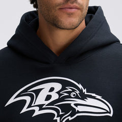 Baltimore Ravens IconicFleece Flocked Hoodie Black | Fanatics