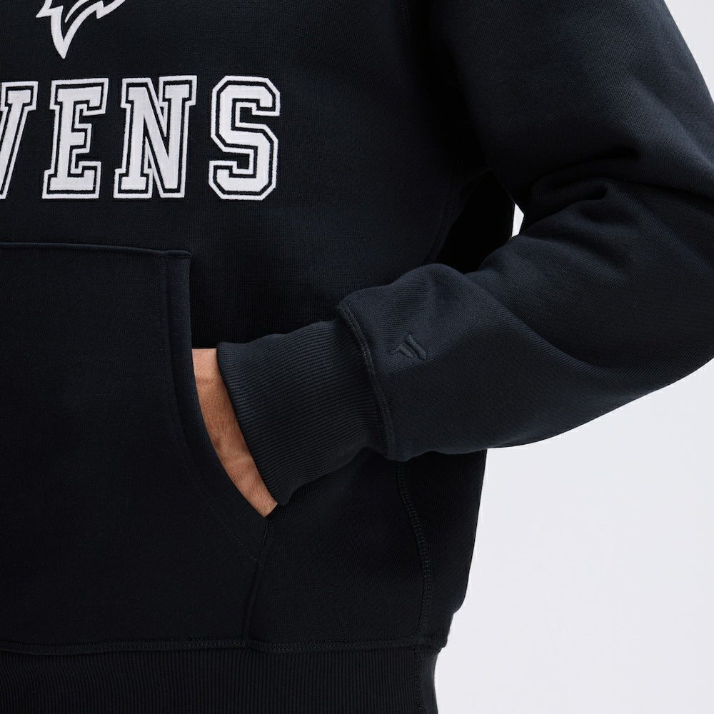 Baltimore Ravens IconicFleece Flocked Hoodie Black | Fanatics