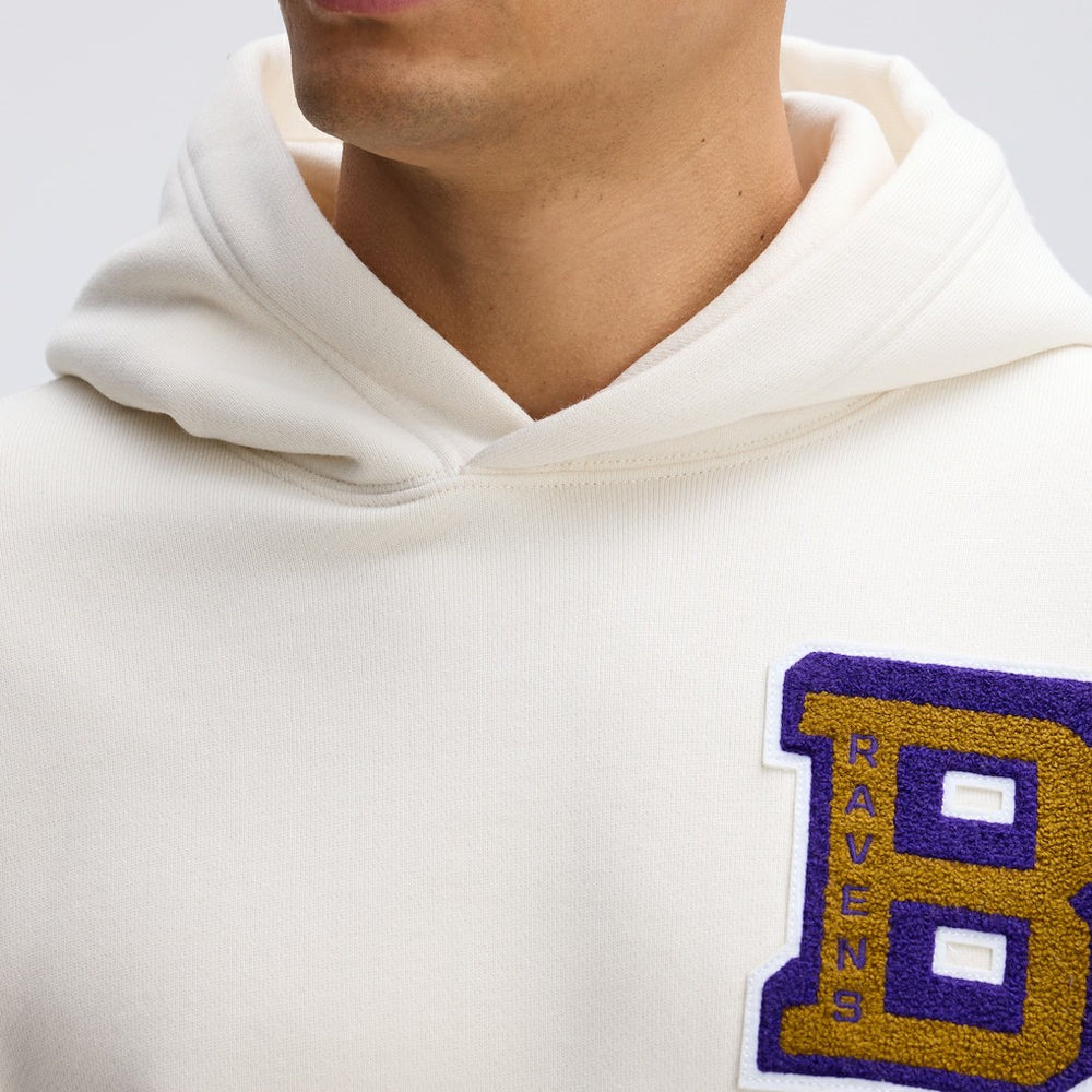 Baltimore Ravens IconicFleece Letterman Hoodie Oatmeal | Fanatics