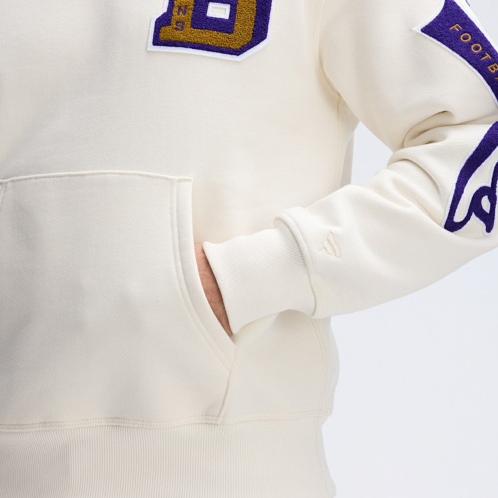 Baltimore Ravens IconicFleece Letterman Hoodie Oatmeal | Fanatics
