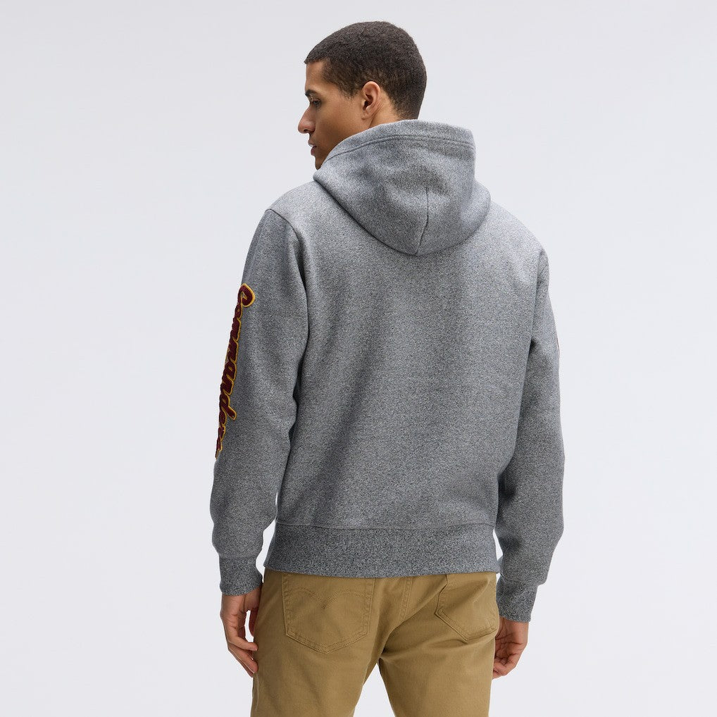 Washington Commanders IconicFleece Letterman Hoodie Athletic Heather Gray | Fanatics