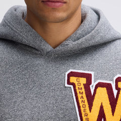 Washington Commanders IconicFleece Letterman Hoodie Athletic Heather Gray | Fanatics