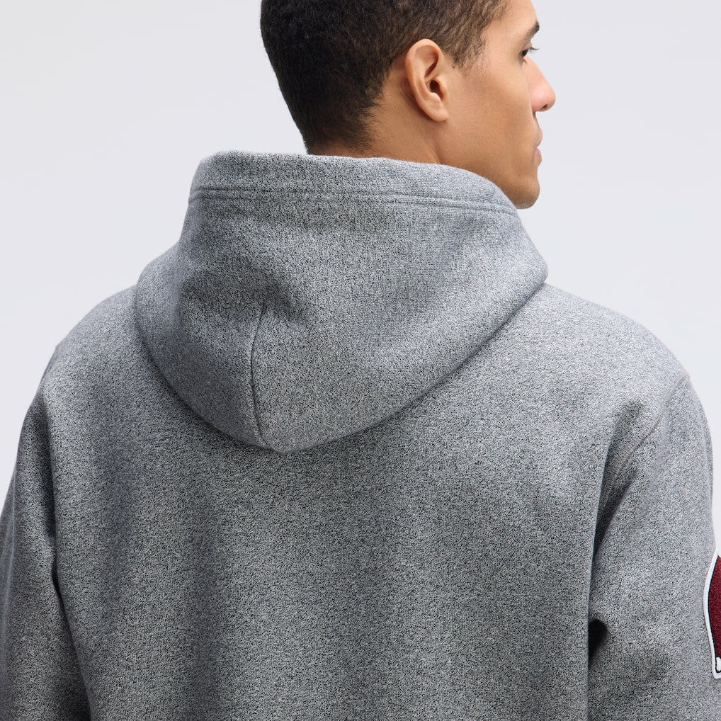Washington Commanders IconicFleece Letterman Hoodie Athletic Heather Gray | Fanatics