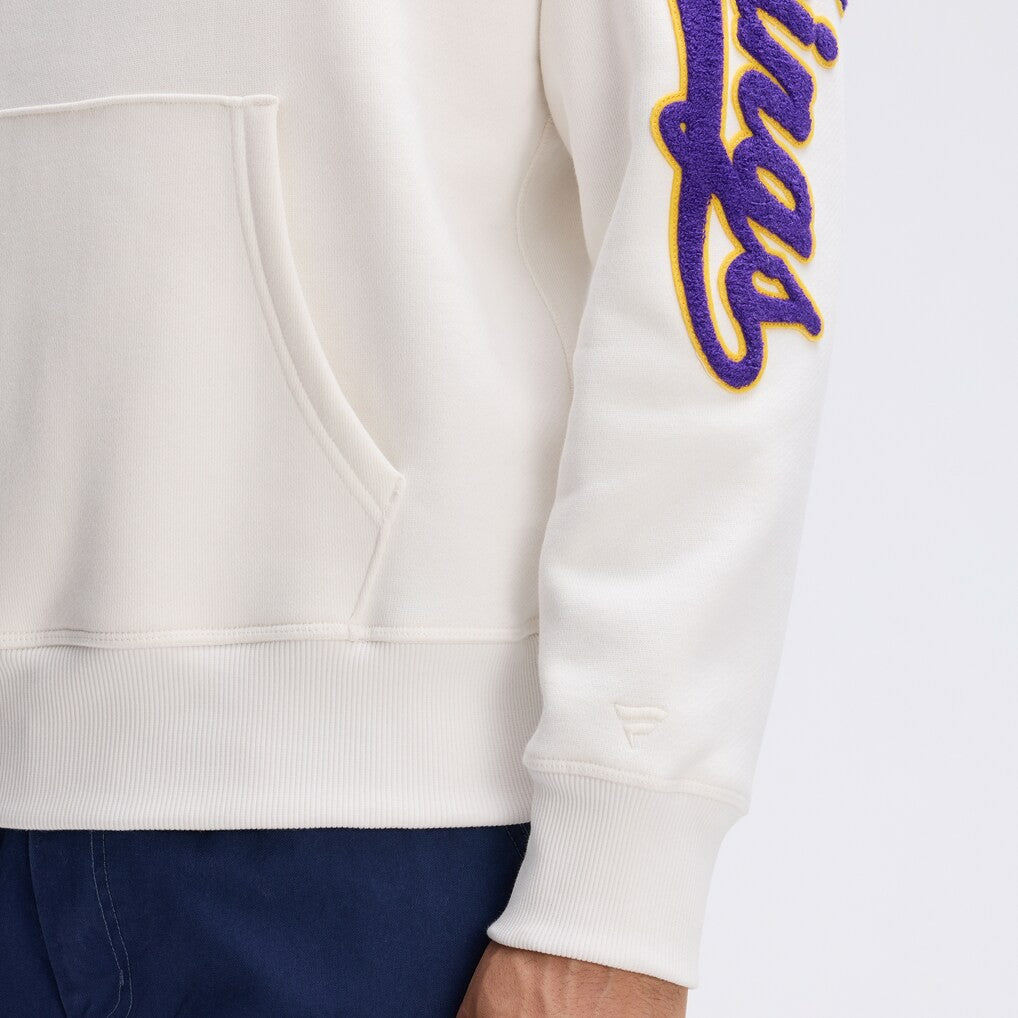 Minnesota Vikings IconicFleece Letterman Hoodie Oatmeal | Fanatics