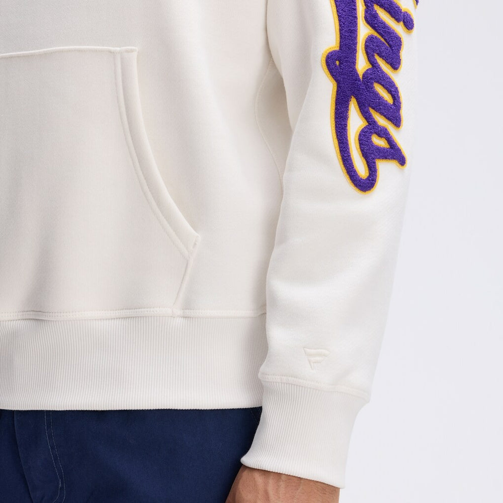 Minnesota Vikings IconicFleece Letterman Hoodie Oatmeal | Fanatics