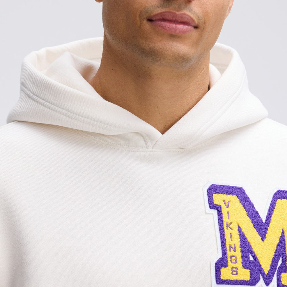 Minnesota Vikings IconicFleece Letterman Hoodie Oatmeal | Fanatics