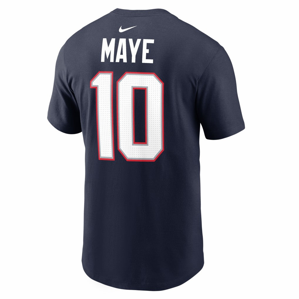 Drake Maye New England Patriots Super Bowl LX Patch Name & Number T-Shirt Navy | Nike for Sale