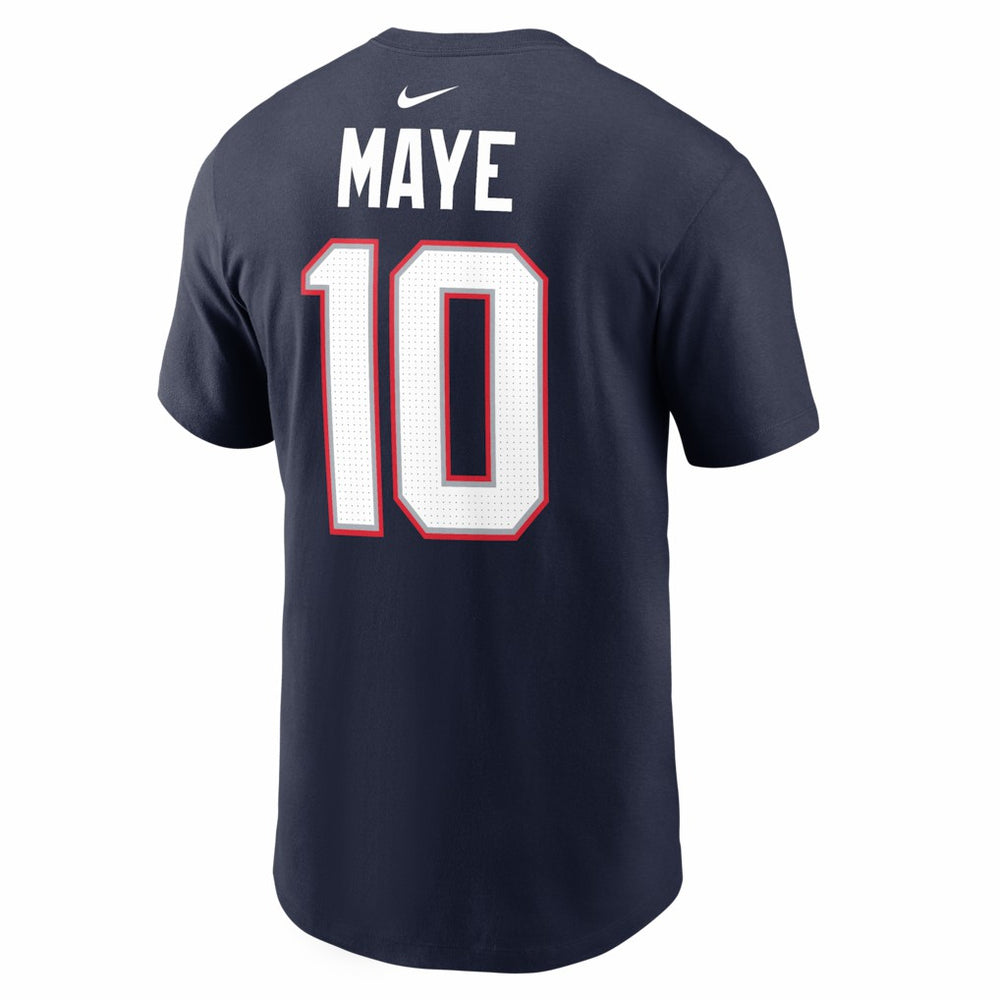 Drake Maye New England Patriots Super Bowl LX Patch Name & Number T-Shirt Navy | Nike for Sale