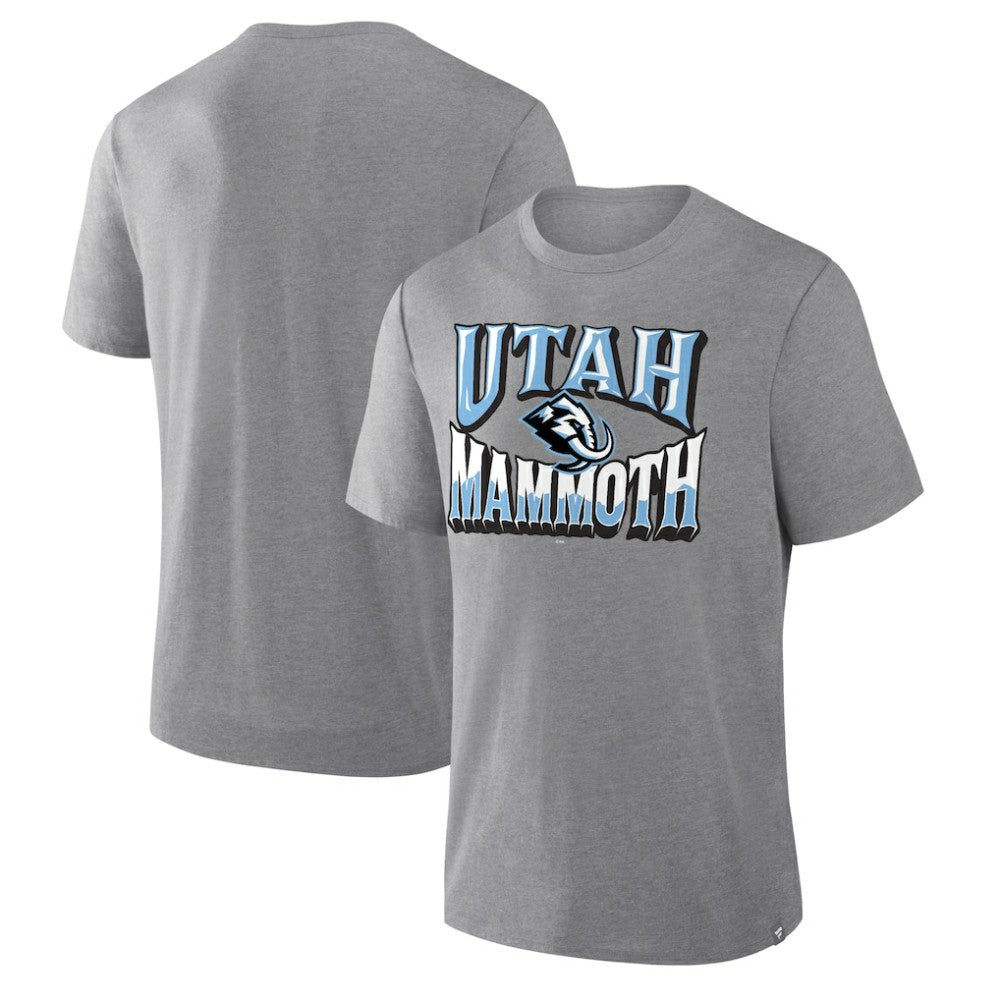 Utah Mammoth Fanatics Tribute Tri-Blend T-Shirt - Heather Gray - NHL