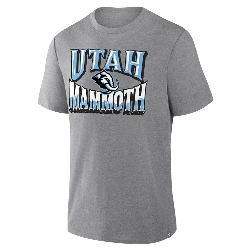 Utah Mammoth Fanatics Tribute Tri-Blend T-Shirt - Heather Gray - NHL