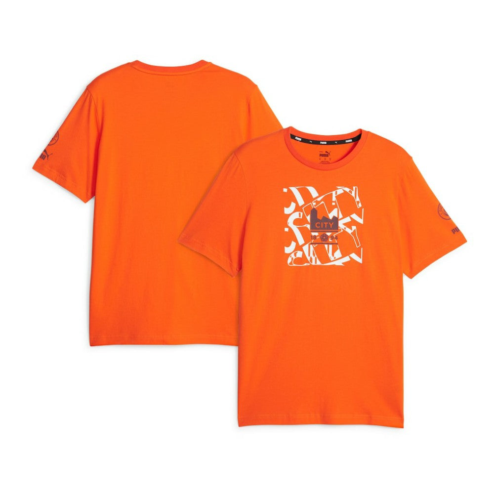 Manchester City FtblCore Graphic T-Shirt Orange | Puma