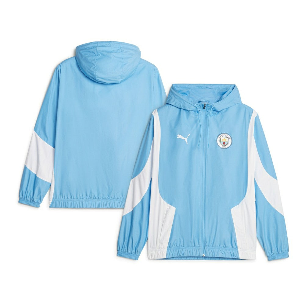 Manchester City 2023/24 Pre-Match Anthem Full-Zip Hoodie Jacket Sky Blue | Puma