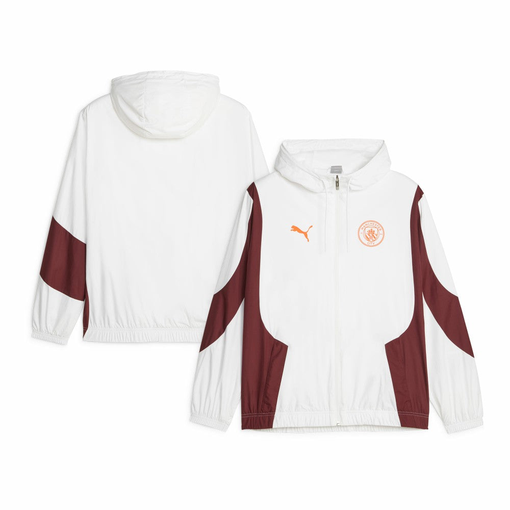 Manchester City 2023/24 Pre-Match Anthem Full-Zip Hoodie Jacket White | Puma discount