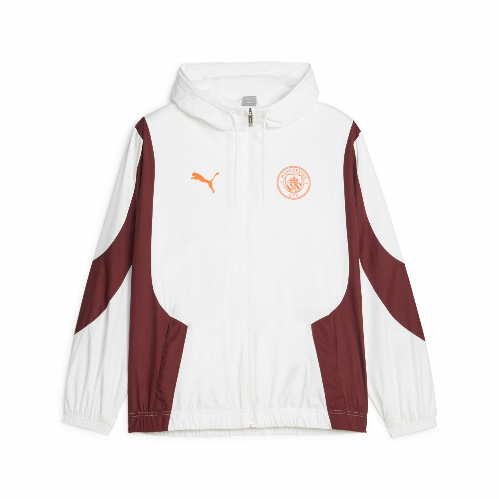 Manchester City 2023/24 Pre-Match Anthem Full-Zip Hoodie Jacket White | Puma discount