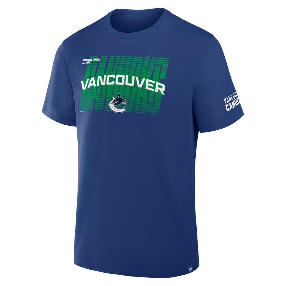 Vancouver Canucks Fanatics Team Vision Legacy T-Shirt - Blue - NHL