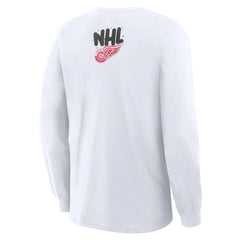 Detroit Red Wings Fanatics Star Helmet Legacy Long Sleeve T-Shirt - White - NHL