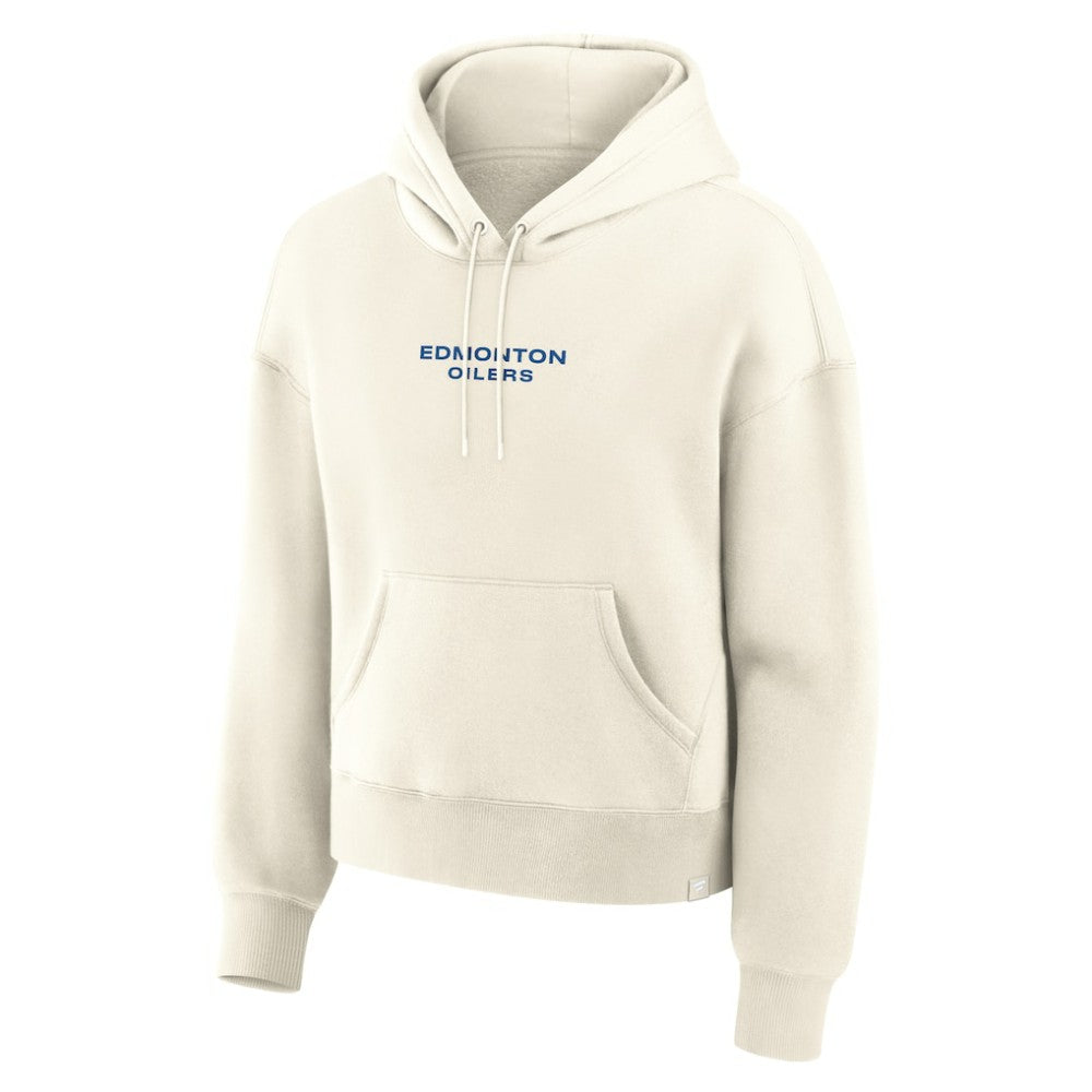 Edmonton Oilers Fanatics Women's Neutral Zone Legacy Hoodie - Cream - NHL