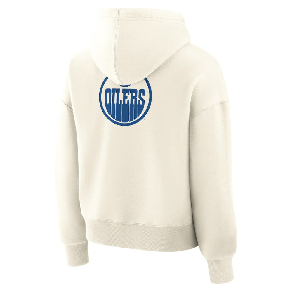 Edmonton Oilers Fanatics Women's Neutral Zone Legacy Hoodie - Cream - NHL