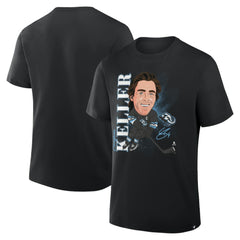 Clayton Keller Utah Mammoth Fanatics Caricature Player T-Shirt - Black - NHL