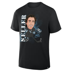 Clayton Keller Utah Mammoth Fanatics Caricature Player T-Shirt - Black - NHL