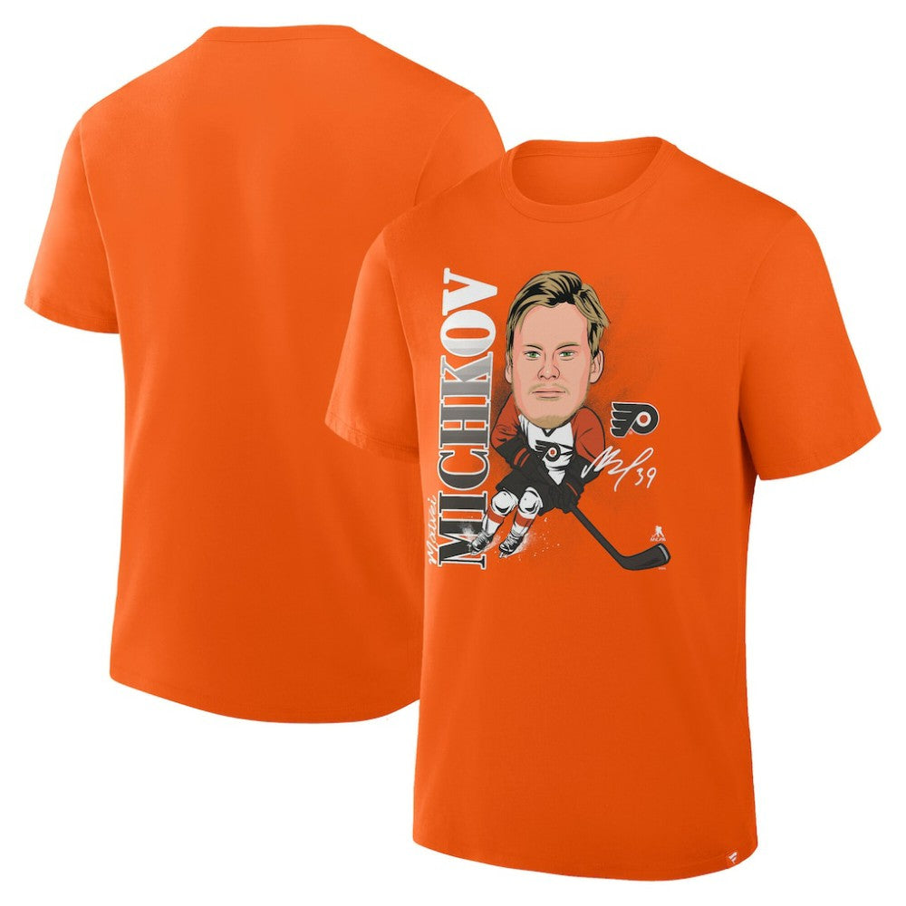 Matvei Michkov Philadelphia Flyers Fanatics Caricature Player T-Shirt - Orange - NHL