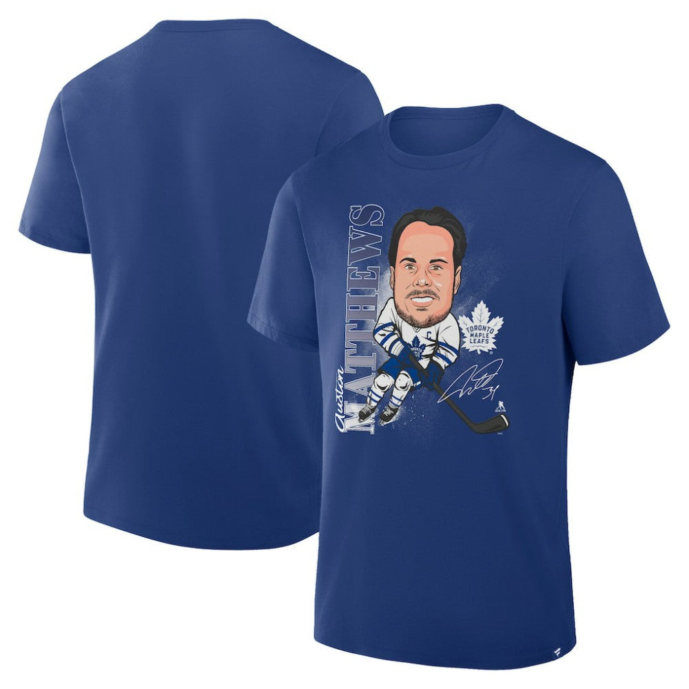 Auston Matthews Toronto Maple Leafs Fanatics Caricature Player T-Shirt - Blue - NHL