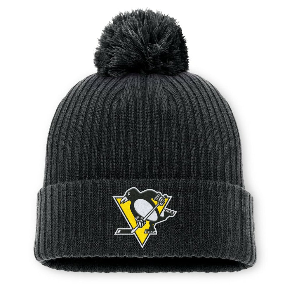 Pittsburgh Penguins Fanatics 2025 NHL Global Series Sweden Cuffed Knit Hat with Pom - Black - NHL