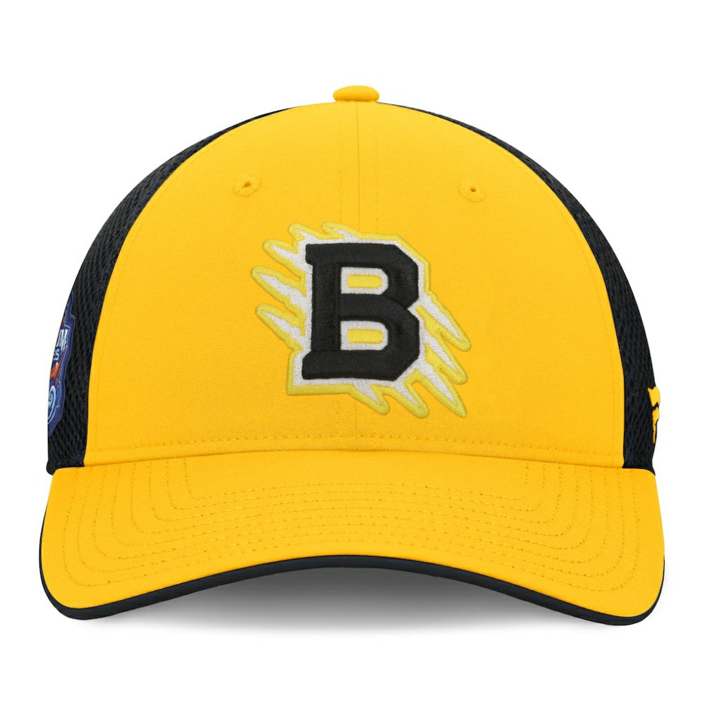 Boston Bruins Fanatics 2026 NHL Stadium Series Authentic Pro Adjustable Trucker Hat - Gold/Black - NHL