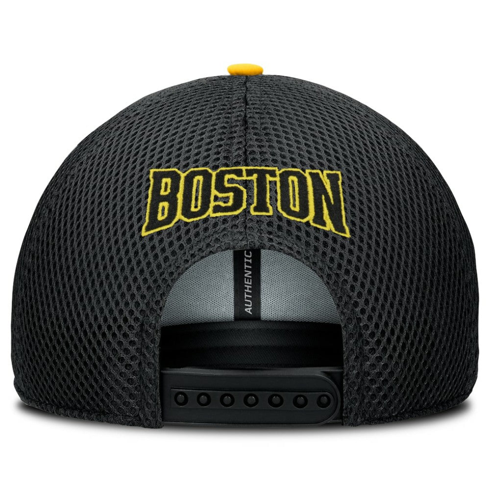 Boston Bruins Fanatics 2026 NHL Stadium Series Authentic Pro Adjustable Trucker Hat - Gold/Black - NHL