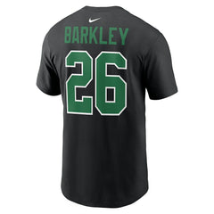 Saquon Barkley Philadelphia Eagles Player Name & Number T-Shirt Black | Nike for Sale