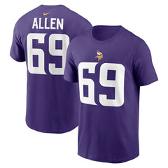 Jared Allen Minnesota Vikings Retired Player Name & Number T-Shirt Purple | Nike for Sale