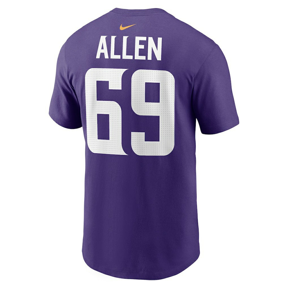 Jared Allen Minnesota Vikings Retired Player Name & Number T-Shirt Purple | Nike for Sale