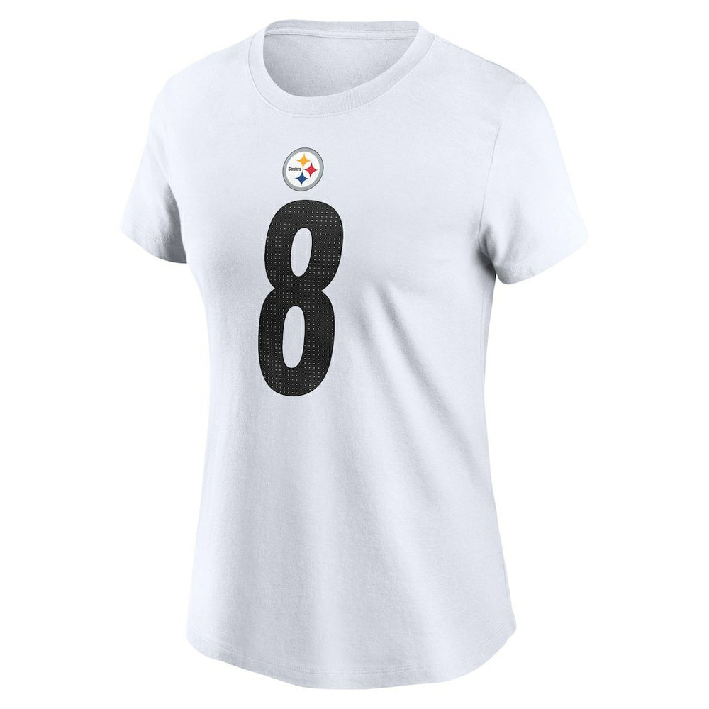 Aaron Rodgers Pittsburgh Steelers Women's Name & Number T-Shirt White | Nike for Sale