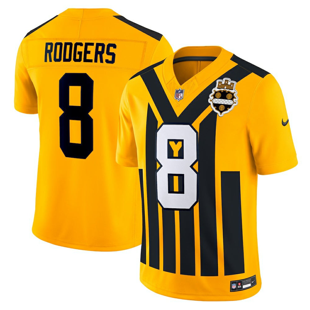 Aaron Rodgers Pittsburgh Steelers Alternate Vapor F.U.S.E. Limited Jersey Gold | Nike for Sale