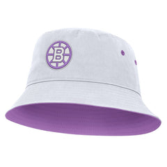 Boston Bruins Fanatics Hockey Fights Cancer Bucket Hat - White - NHL
