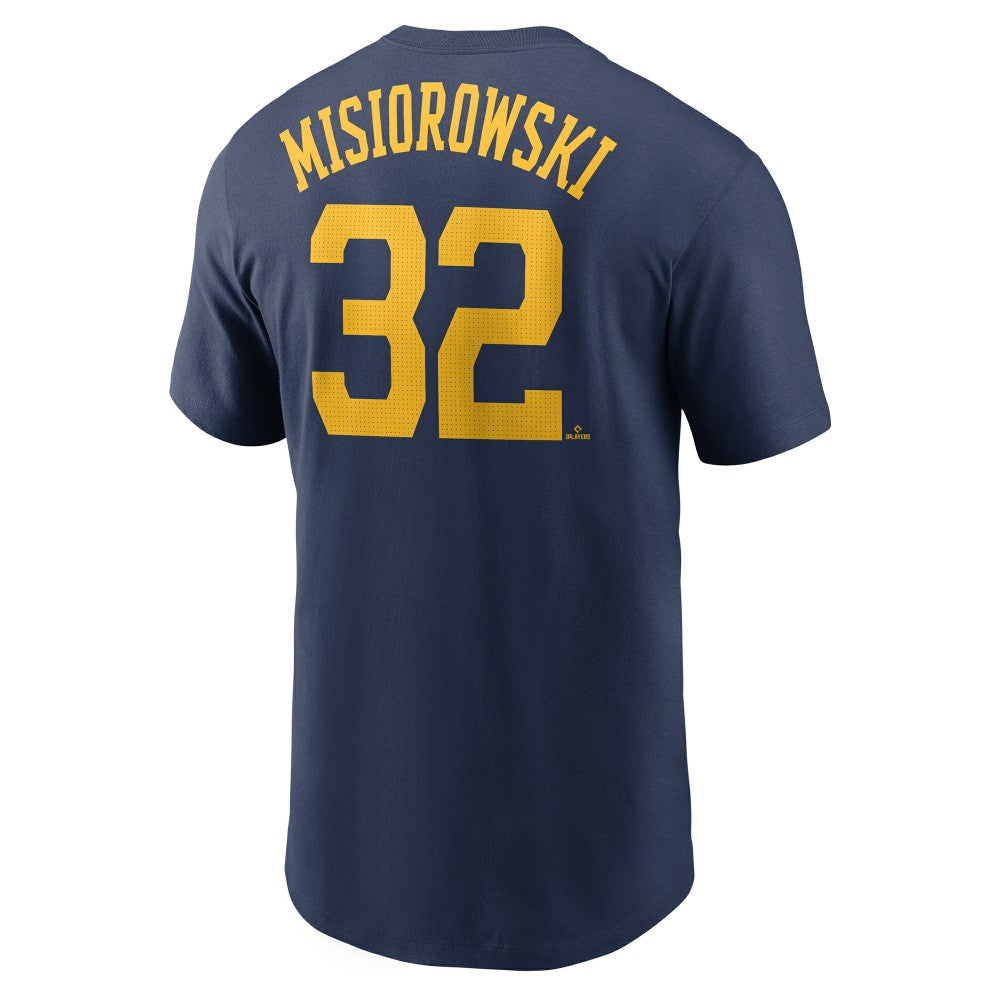 Jacob Misiorowski Milwaukee Brewers Nike Fuse Name & Number T-Shirt - MLB
