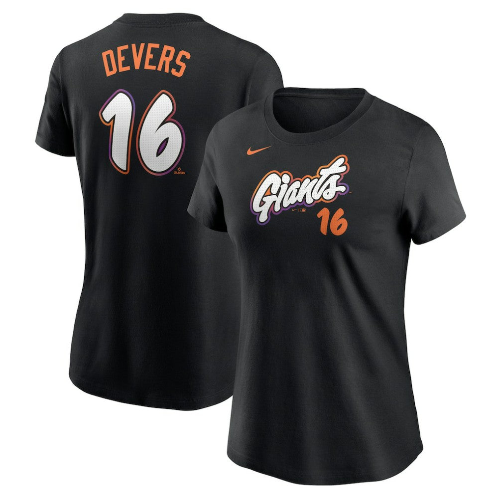 Rafael Devers San Francisco Giants Nike Women's 2025 City Connect Fuse Name & Number T-Shirt - MLB