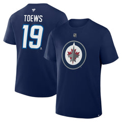Jonathan Toews Winnipeg Jets Fanatics Authentic Stack Name & Number T-Shirt - Navy - NHL